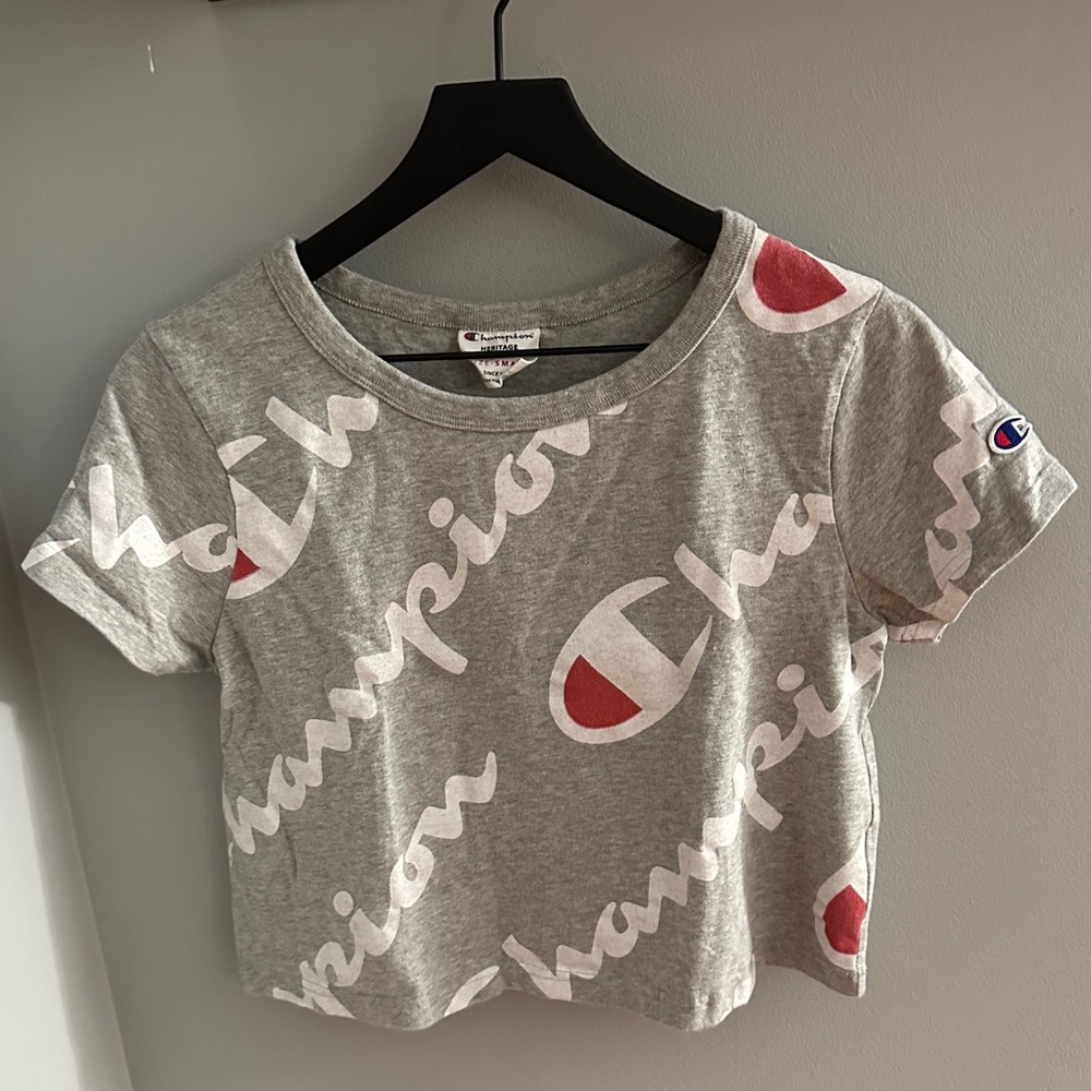 Gray Champion Cropped Tee (S)